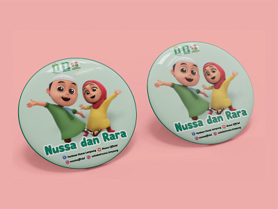 Design for Pin/Keychain - Sahabat Nussa Lampung: Nussa dan Rara branding commercial logo coreldraw design graphic design icon illustration keychain keychain design logo logo design pin pin design ui