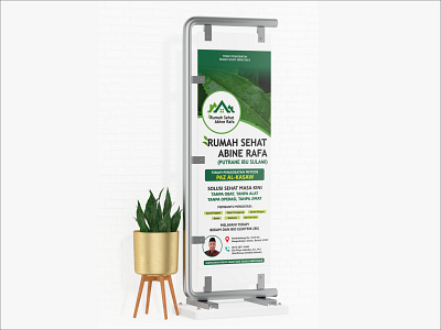 X Banner Design - Rumah Sehat Abine Rafa banner banner design branding commercial logo design graphic design icon illustration logo logo design ui vector x banner x banner design