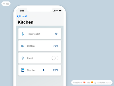 Daily UI challenge #021 - Home Monitoring Dashboard clean dashboard devices electronic home iphone x mobile simple smarthome ui