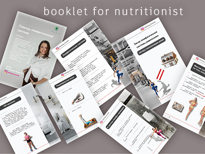 Design and layout of a booklet for a nutritionist.