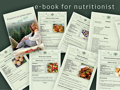 e-book for nutritionist book design branding design e book of recipes electronic version for a nutritionist for business for sale graphic design interactive content links logo pages with interactive links poster design to social networks