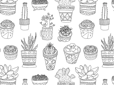 Cacti pattern design