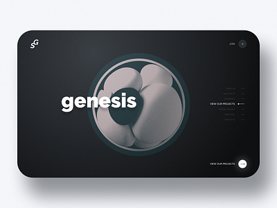 Genesis - Reproductive Health Program 3d black c4d cinema4d clean creative dark design landing page minimal simple web design webdesign website
