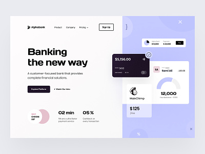 Alphabank Header Design