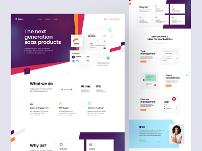 Appex-Software Landing Page header header design header ui landing page modern productivity saas saas landingpage saas website software software landingpage trend ui uihut uiux visual design web web design