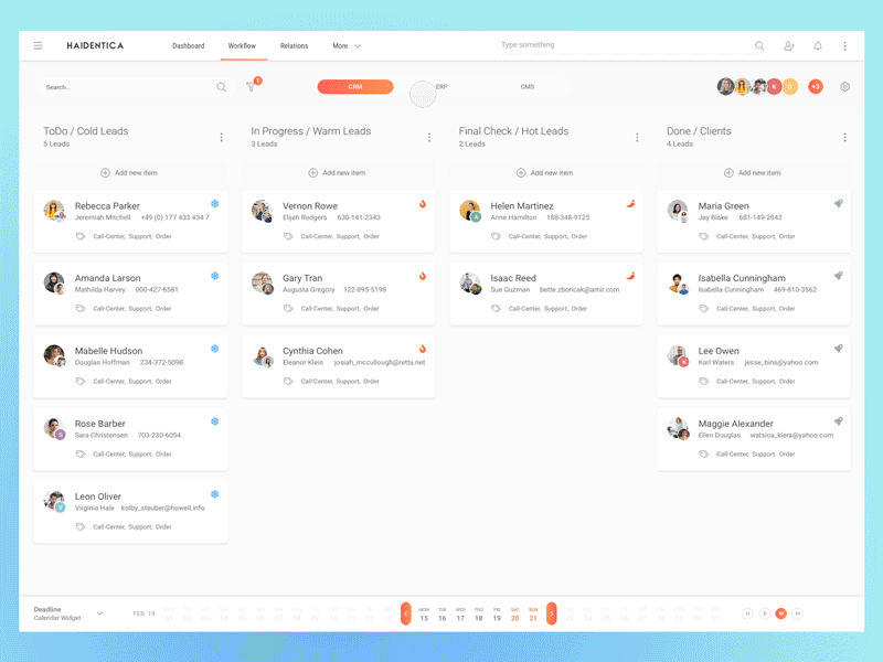 Multipurpose Kanban Board (CRM, ERP, CMS)