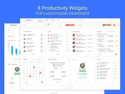 Productivity Widgets for Multifunctional Dashboard