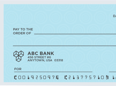 Blank Check Vector Graphic