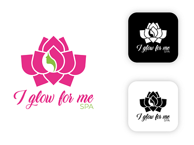 I Glow For Me Spa Logo branding design graphic design logo