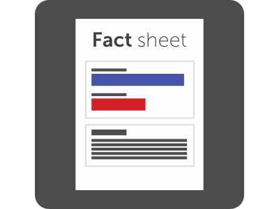 Fact sheet shipping sticker