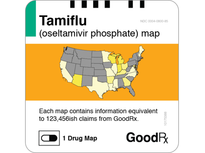 Tamiflu Map Shipping Sticker print sticker