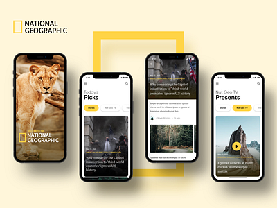 National Geographic App Concept animal app app design design mobile ui
