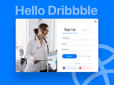 Sign Up/Sign In design modal window
