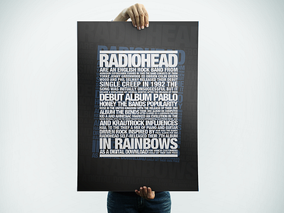 Radiohead Typography Poster gig poster typo typography