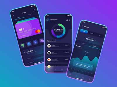 Wallet mobile app UI design