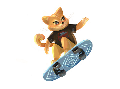 Catboard art character design digital illustration illustration procreate sketch