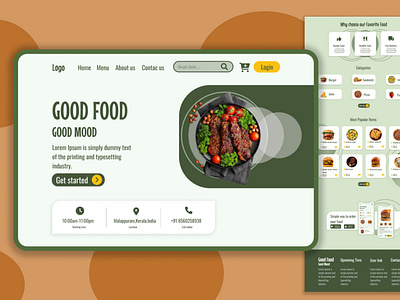 Food ordering website appdesign graphic design ui uiux ux webdeign