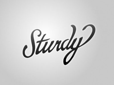 Sturdy brand calligraphy cursive hand drawn logo typography
