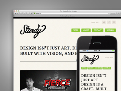 Sturdy.co agency mobile responsive single page