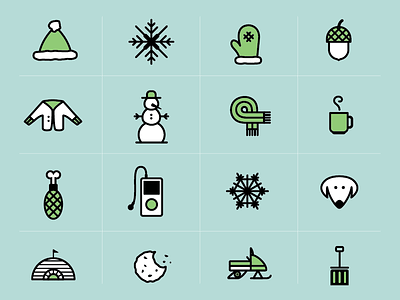 Winter Icon Set free giveaway icons line drawing vector winter