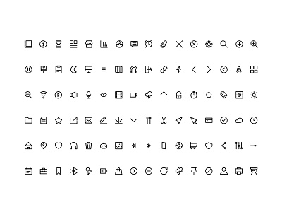 Aperto - Line Iconography design grid icon icon set iconography icons line outline ui