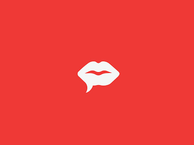 Logo Concept app design icon lips logo message vector