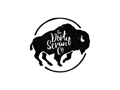 The Dorty Scran Co - Logo american art bison buffalo design illustrator logo stamp texture type typography vintage