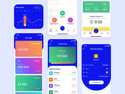 Budget app. Cards 2020 app budget cards cash concept design figma finance money payment transaction ui ux