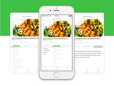 Recipe app application design food mobile recipe ui ux