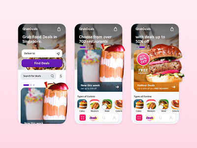 Food Deals Site app branding design ui ux web website