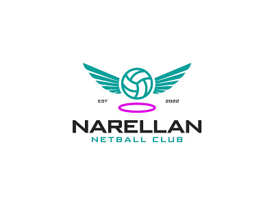 Narellan netball Club Logo branding creative logo