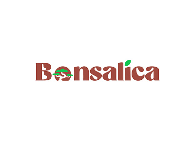 Bonsalica bonsai logo bonsai tree branding creative logo wordmark