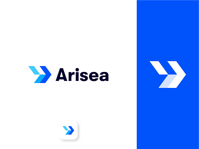 Arisea logistics arrow logo branding cargo creative logo forward logo logistcis