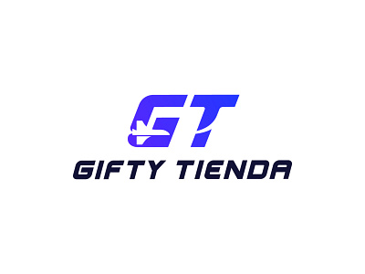 Gifty Tienda Logomark branding logo design plane logo