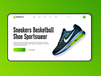 Creative Web Header Design branding creative header landing page shoes banner shoes website website header wesbite