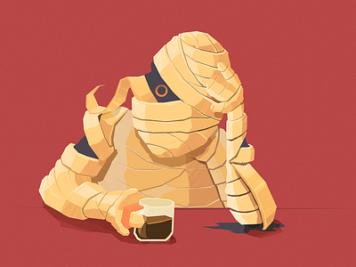 Monday Mummy illustration painting photoshop randomsketch