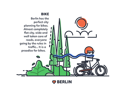 Berlin - Bike berlin bike biker design flat germany graphic illustration nature stroke