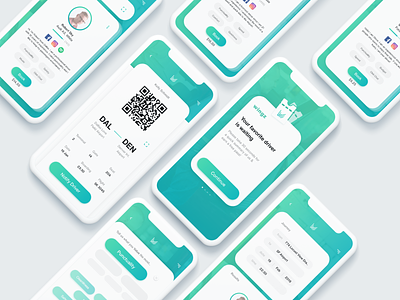 Wingz UX Research and App Redesign clean design driver flight interface minimal reservation service teal ticket transportation ui uidesign user interface ux white wingz