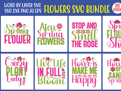 Flower SVG Bundle wild flower svg