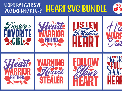 Heart SVG Bundle heart shape svg