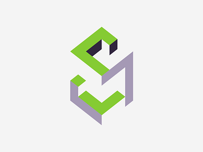 Synthality 3d brand geometry logo logotype monogram reality s virtual vr