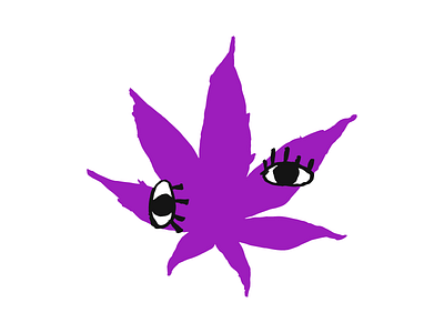 Cannabis Logo art cannabis eyes hemp leaf logo logotype marijuana pot psychedelic weed