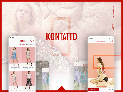 Kontatto Case Study android app app branding app builder app design clothes design ecommerce app ecommerce design ios mockup ui design