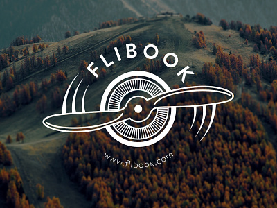 Flibook design fly font logo logotype plane vintage web