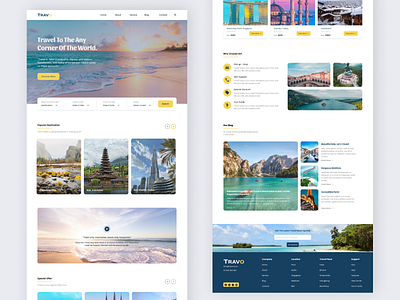 Travel booking website UI app design graphic design typography ui ux