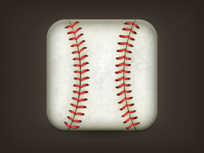 Baseball iPhone Icon baseball icon iphone stitch texture