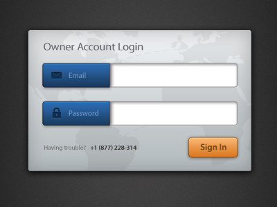 ...more with context blue input login orange texture