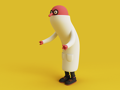 Dr. Finger 3d character cinema 4d design illustration render