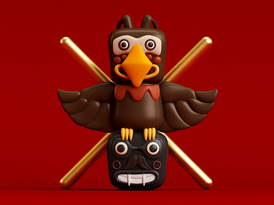Totem X 3d character cinema design digitalart illustration mexico render