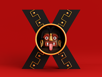 Tlalox 3d character design illustration mexico